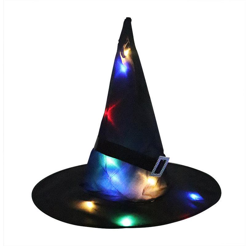 Halloween Decoration Witch Hat LED Lights Halloween Elf Ears Kids Home Party Decor Supplies Outdoor Tree Hanging Ornament - Nioor