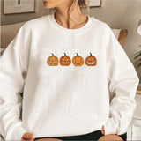 Halloween Evil Pumpkin Head Sweater Funny Printed Fashion Party Hoodie - Nioor