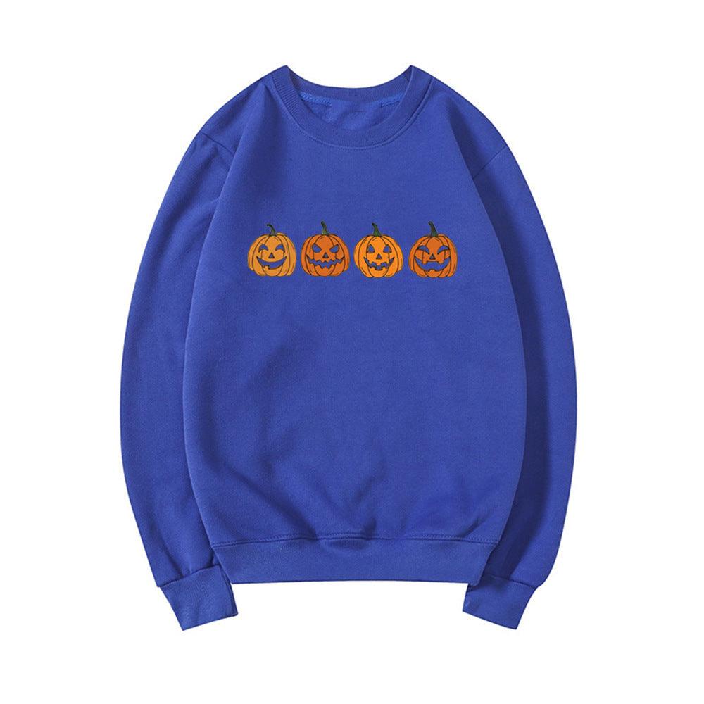 Halloween Evil Pumpkin Head Sweater Funny Printed Fashion Party Hoodie - Nioor