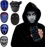 Halloween Face Masks Full Color LED Luminous Mask Face Changing Mask Party Bar Props - Nioor