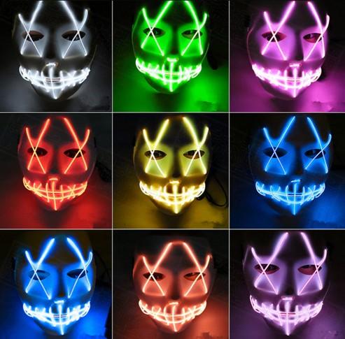 Halloween Led Glowing Full Face Mask - Nioor