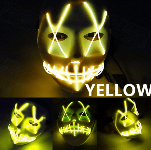 Halloween Led Glowing Full Face Mask - Nioor