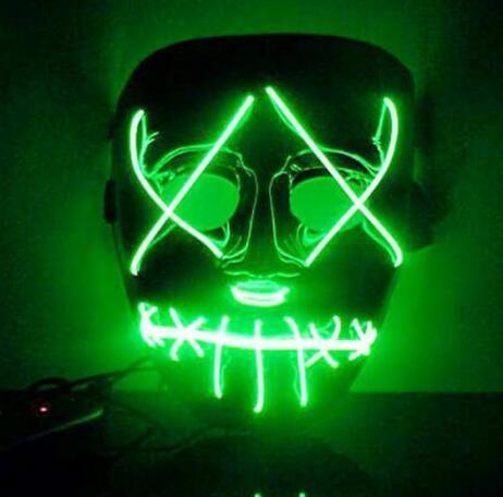 Halloween Led Glowing Full Face Mask - Nioor