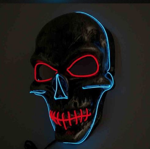 Halloween Led Glowing Full Face Mask - Nioor