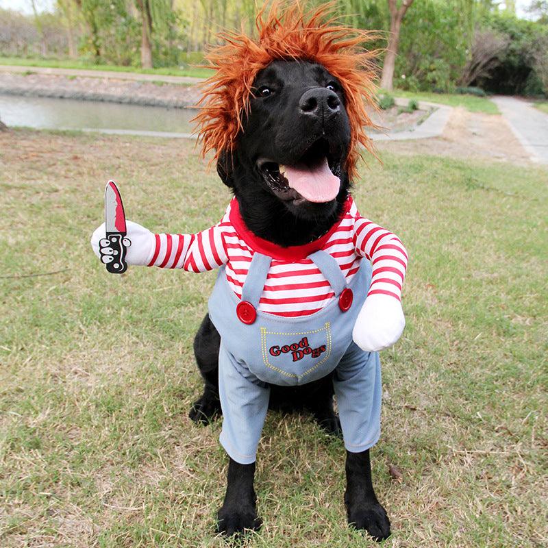 Halloween Pet Costume Pet Dog Funny Clothes Adjustable Dog Cosplay Costume Scary Costume Party Gatherings - Nioor