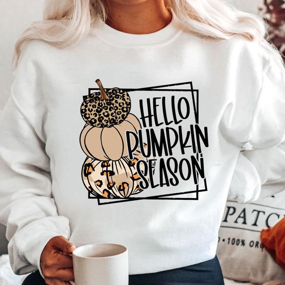 Halloween Printed Sweater Women's Round Neck Long Sleeve - Nioor