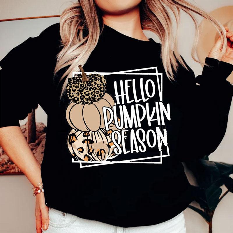 Halloween Printed Sweater Women's Round Neck Long Sleeve - Nioor