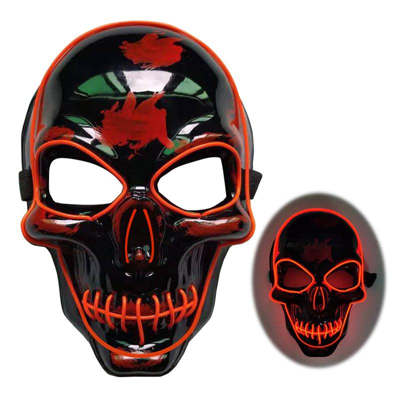 Halloween Skeleton Mask LED Glow Scary Mask - Nioor