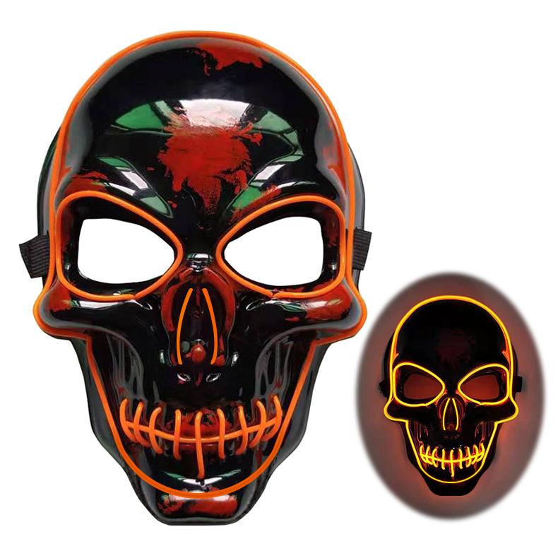 Halloween Skeleton Mask LED Glow Scary Mask - Nioor