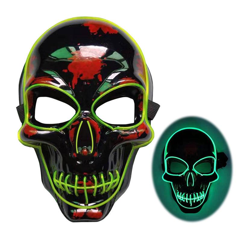 Halloween Skeleton Mask LED Glow Scary Mask - Nioor