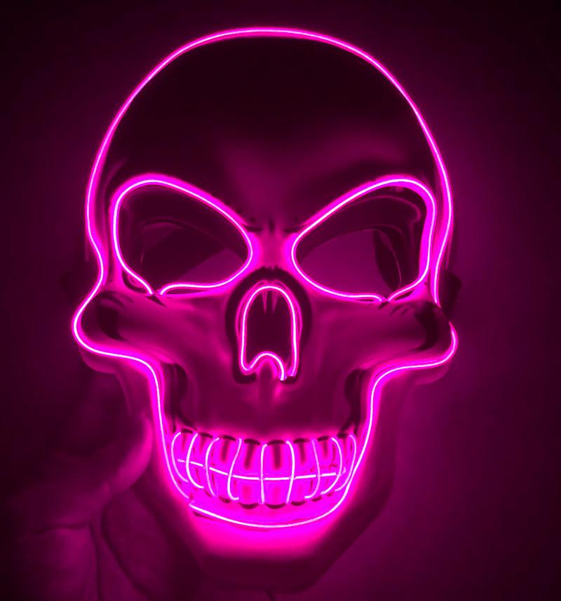 Halloween Skeleton Mask LED Glow Scary Mask - Nioor