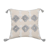 Hand-embroidered Tufted Throw Pillow Fringed Pillow Waist Pillow Case - Nioor