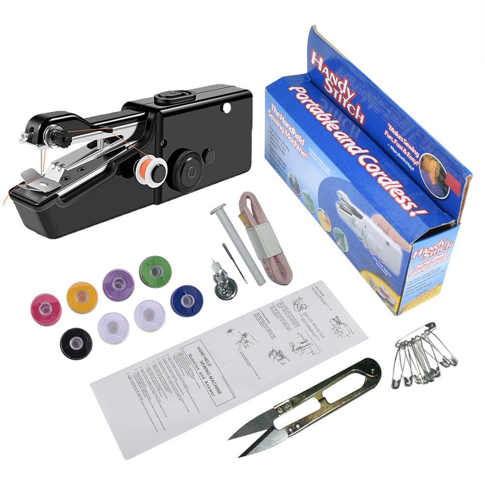 Handheld Electric Sewing Machine Set Black - Nioor