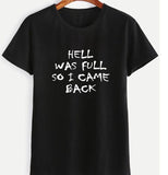 HELL WAS FULL Ebay Short Sleeve Top - Nioor