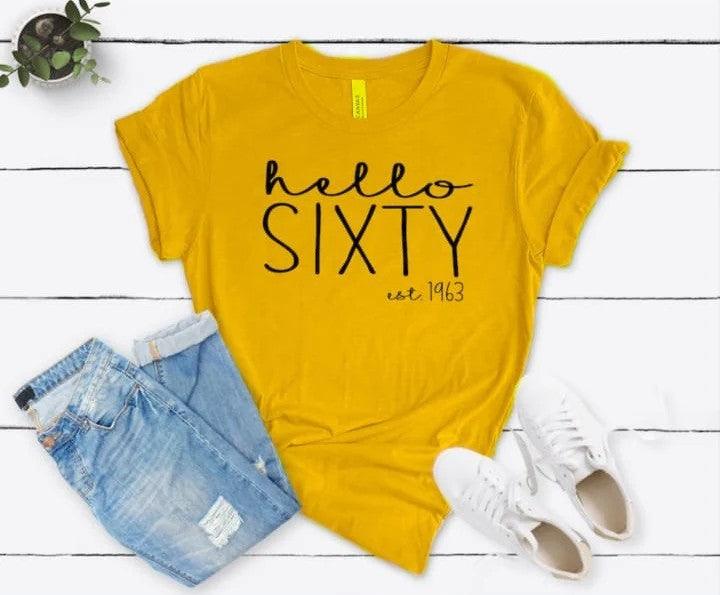 Hello1963 T-shirt Fashionable New Printed Letter Short Sleeve Top - Nioor