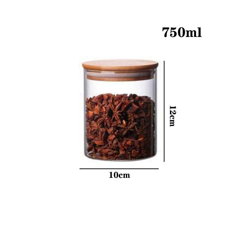 High Borosilicate Glass Tea Cans, Sealed Storage Cans, Transparent Tea Cans, Whole Grains, Candy Cans - Nioor