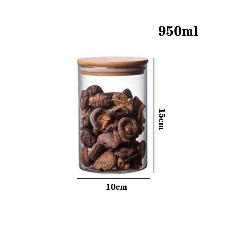 High Borosilicate Glass Tea Cans, Sealed Storage Cans, Transparent Tea Cans, Whole Grains, Candy Cans - Nioor