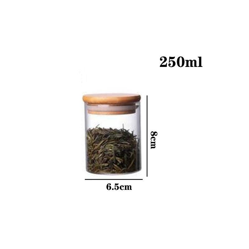 High Borosilicate Glass Tea Cans, Sealed Storage Cans, Transparent Tea Cans, Whole Grains, Candy Cans - Nioor