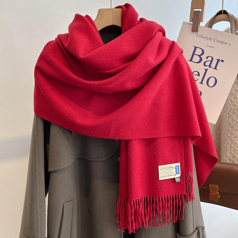 High-end Versatile Shawl Warm Thickened Scarf Dual-purpose - Nioor