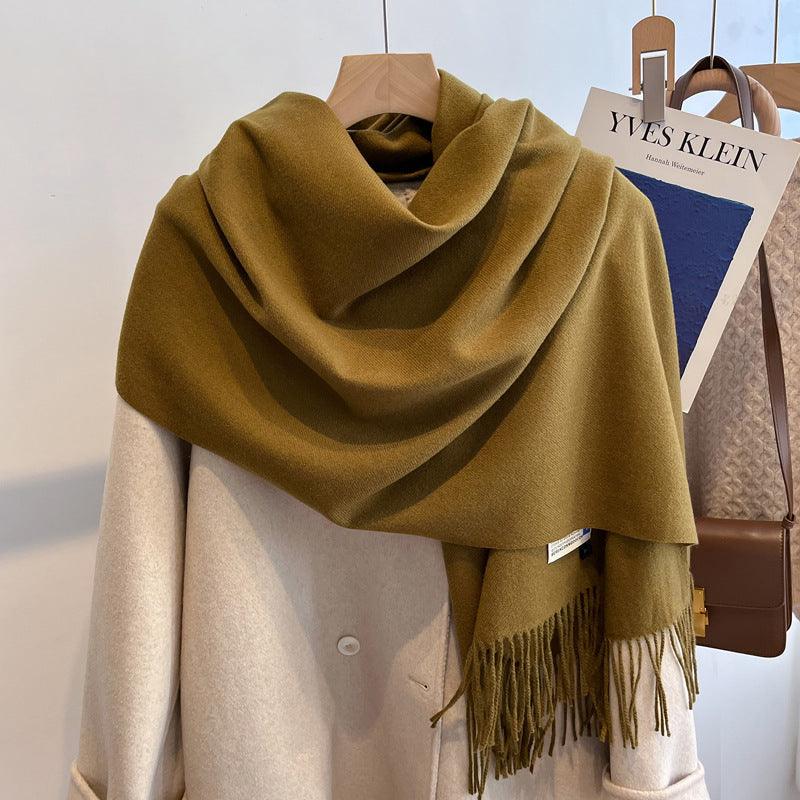 High-end Versatile Shawl Warm Thickened Scarf Dual-purpose - Nioor