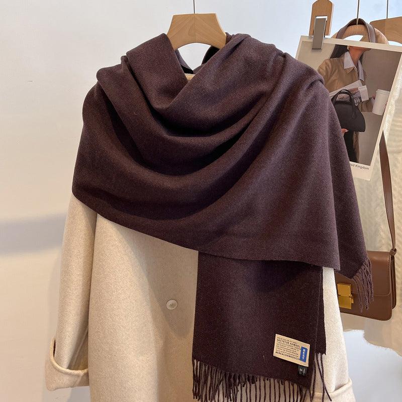 High-end Versatile Shawl Warm Thickened Scarf Dual-purpose - Nioor