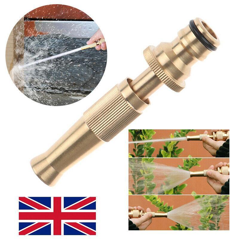 High Pressure Water Spray Gun Metal Brass Nozzle Garden Hose Pipe Lawn Car Home - Nioor