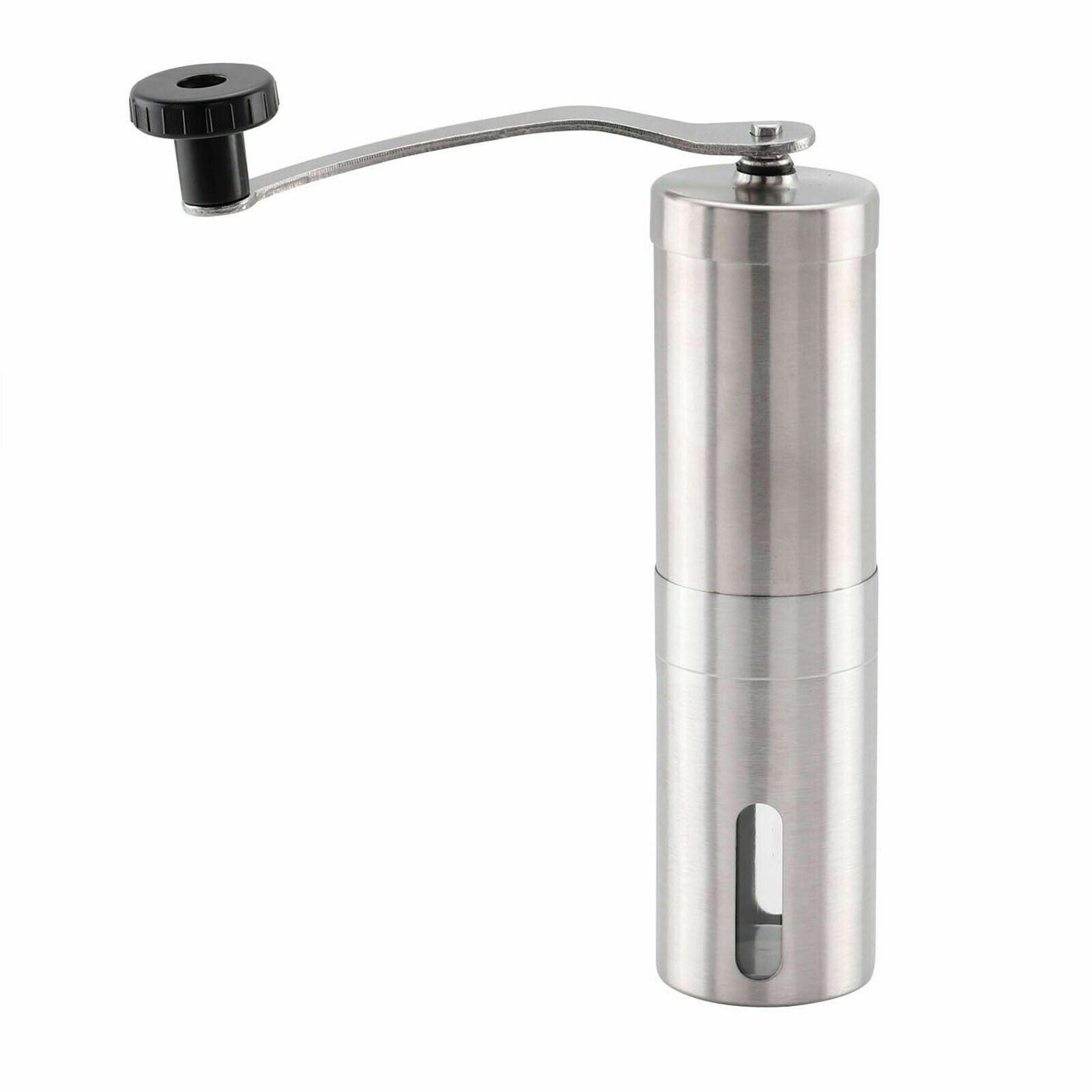 Home Portable Manual Coffee Grinder Stainless Steel with Ceramic Burr Bean Mill - Nioor