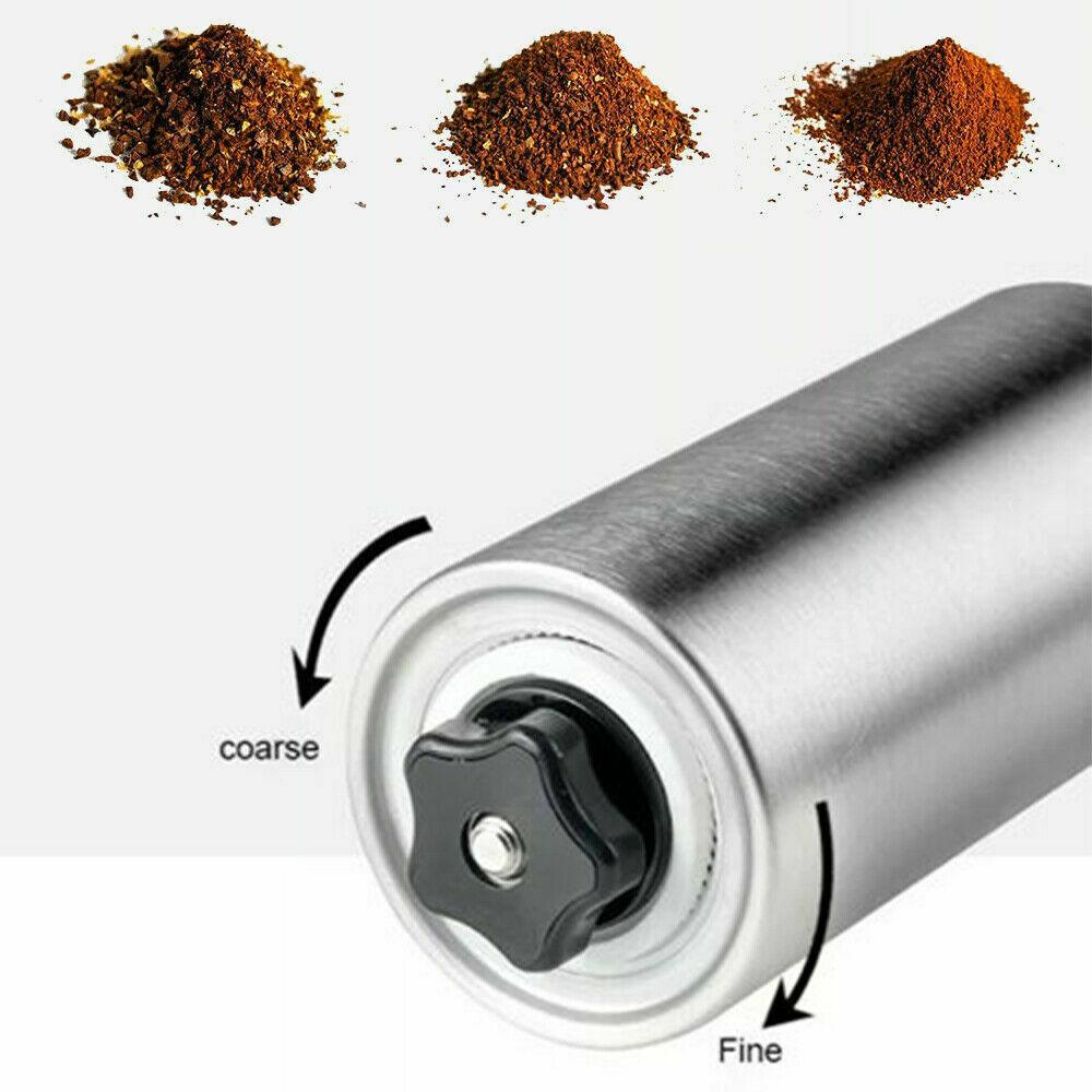 Home Portable Manual Coffee Grinder Stainless Steel with Ceramic Burr Bean Mill - Nioor