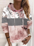 Hooded Printed Hooded Fleece Sweatshirt - Nioor