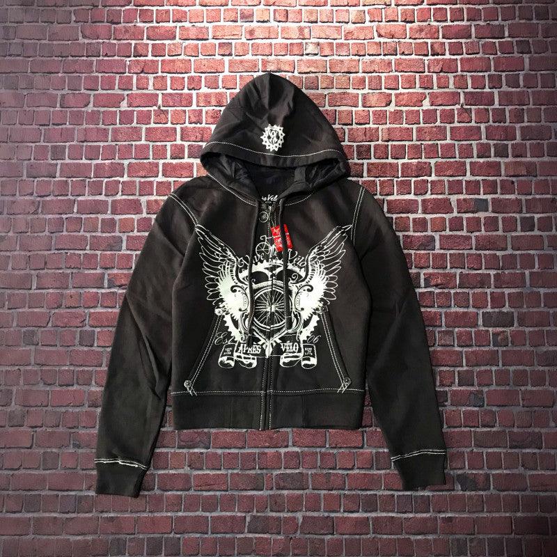 Hooded Sweater Motorcycle Heavy Metal Punk Can Take Lovers - Nioor