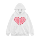 HoodieMens Unisex Heart Foam Print Hoodie - Nioor