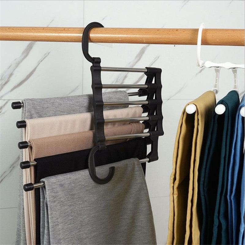 Household Multifunctional Stainless Steel Hanger, Two Hanging Pants Rack - Nioor