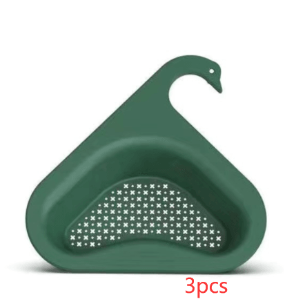 Household Sink Hanging Fruit And Vegetable Filter Water Drain Basket Kitchen Dry And Wet Separation Swan Drain Basket - Nioor