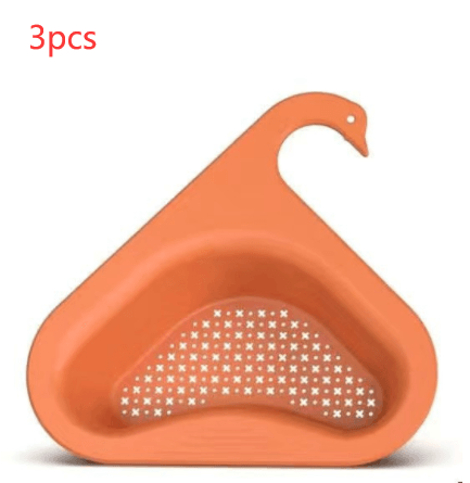 Household Sink Hanging Fruit And Vegetable Filter Water Drain Basket Kitchen Dry And Wet Separation Swan Drain Basket - Nioor