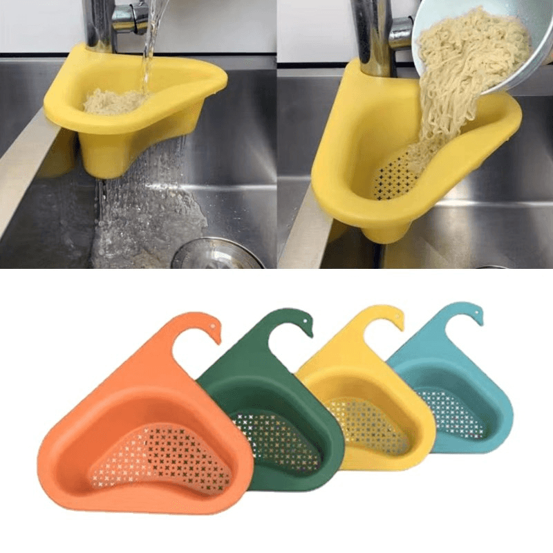 Household Sink Hanging Fruit And Vegetable Filter Water Drain Basket Kitchen Dry And Wet Separation Swan Drain Basket - Nioor