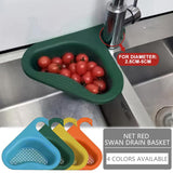 Household Sink Hanging Fruit And Vegetable Filter Water Drain Basket Kitchen Dry And Wet Separation Swan Drain Basket - Nioor