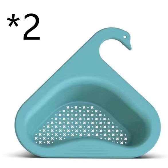 Household Sink Hanging Fruit And Vegetable Filter Water Drain Basket Kitchen Dry And Wet Separation Swan Drain Basket - Nioor