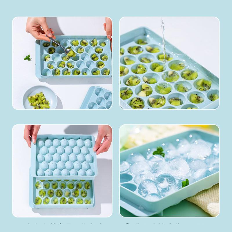 Ice Tray 3D Round Ice Molds Home Bar Party Use Round Ball Ice Cube Makers Kitchen DIY Ice Cream Moulds - Nioor