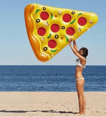 Inflatable Pizza Sleeping Bed Water Hammock Lounger Chair Float Swimming Pool Toys - Nioor