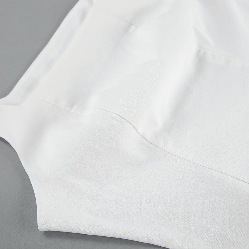 Inner Design White Square-cut Collar Sleeveless Top - Nioor