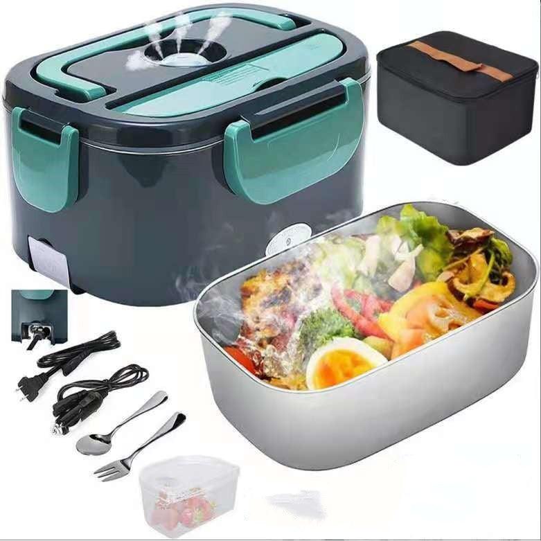 Insulated Lunch Box Large Capacity Heated Electric Lunch Box Stainless Steel Car Bento Box - Nioor