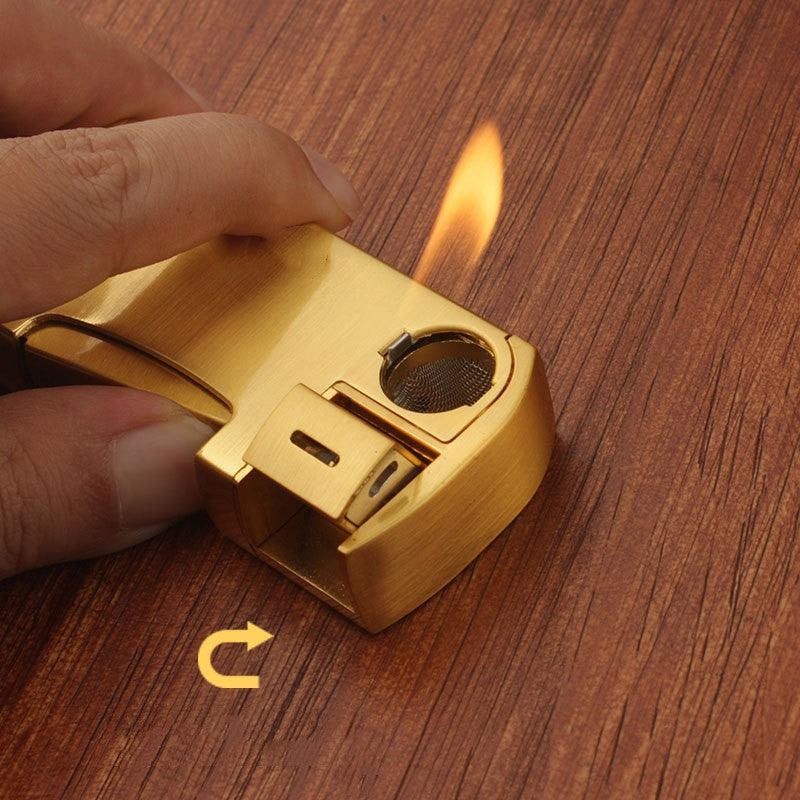 Integrated Pipe Oblique Fire Inflatable Lighter Can Smoke Silk - Nioor