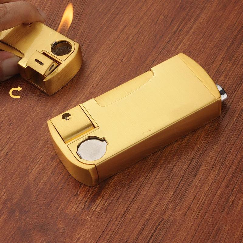 Integrated Pipe Oblique Fire Inflatable Lighter Can Smoke Silk - Nioor