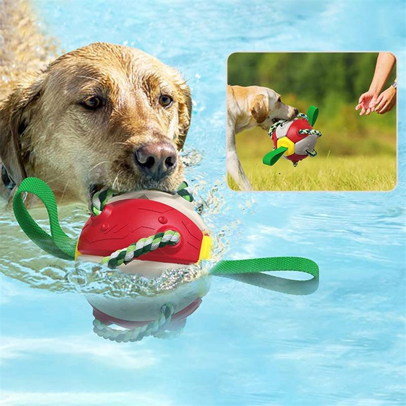 Interactive Dog Football Soccer Ball With Tabs Inflated Training Toy Outdoor Border Collie Balls Pet Products - Nioor