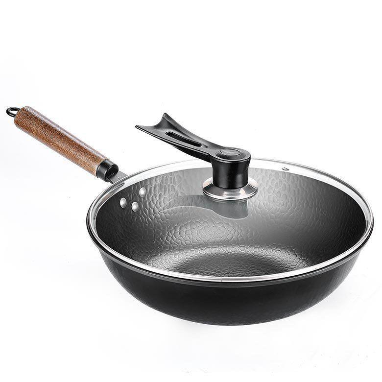 Iron Pan Traditional Iron Wok Handmade - Nioor