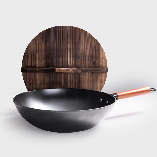 Iron Pan Traditional Iron Wok Handmade - Nioor