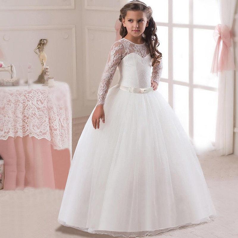 Kids Long Flower Girl Dress Dress - Nioor