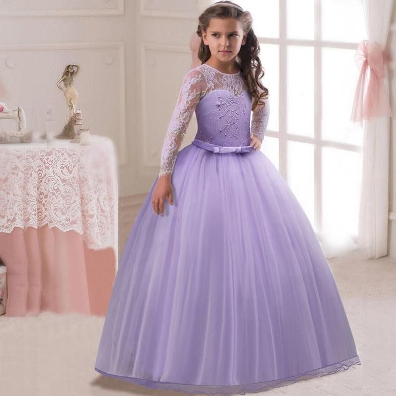 Kids Long Flower Girl Dress Dress - Nioor