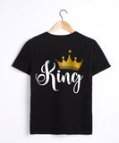 KING QUEEN Couple Men And Women Short Sleeve - Nioor