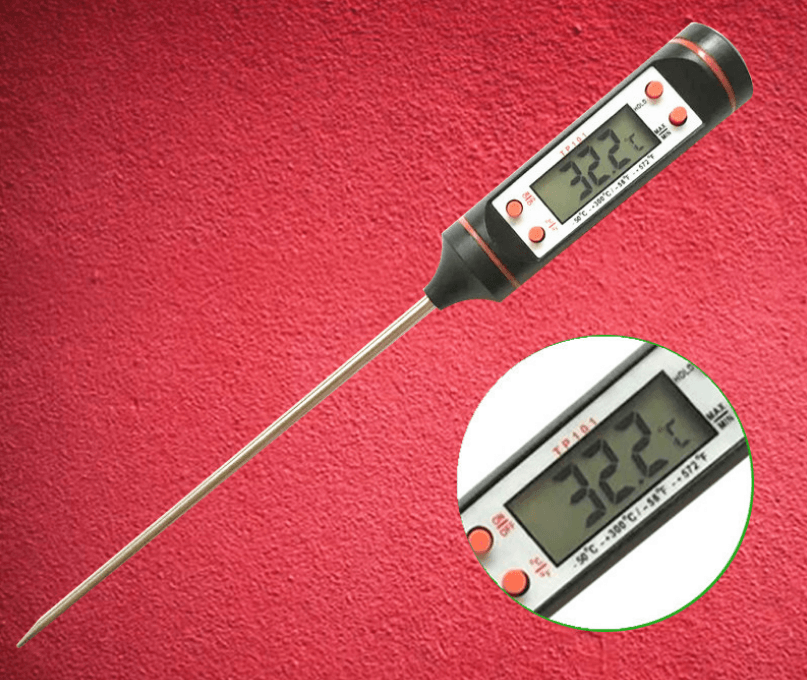 Kitchen oil thermometer kitchen barbecue baking temperature measurement electronic food thermometer - Nioor